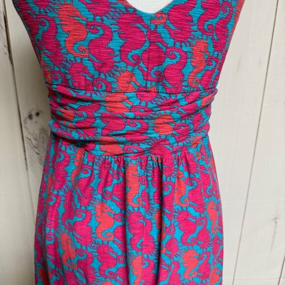 Lilly Pulitzer Sloane Maxi Dress Snorkel Blue Hold Your Horses Women's Size M - Picture 4 of 10